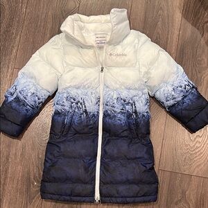 Columbia Kids' Blue and White Gradient Puffer Jacket